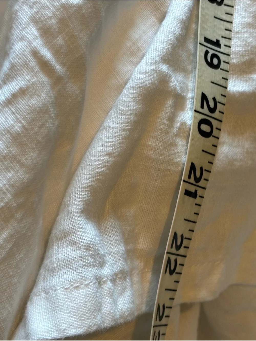 REDUCED FOR FAST SALE! BeaLinen White Linen Bedskirt with 22” drop Natural Linen